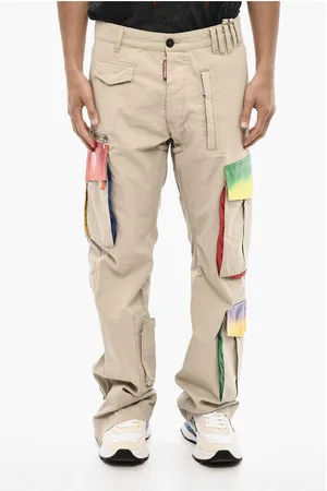 Dsquared2 Cotton Cargo Pants with Coated Cotton Pockets
