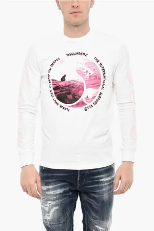 Dsquared2 Long Sleeve Cotton Crew-neck T-shirt