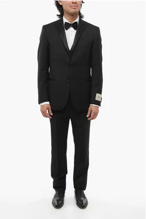 corneliani CC COLLECTION 3-Piece RIGHT Suit with Satin Peak Lapel