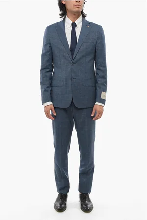 corneliani CC COLLECTION District Check REFINED Virgin Wool Suit