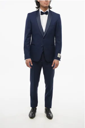corneliani CC COLLECTION 3-Piece RESET Suit with Satin Shawl Lapel