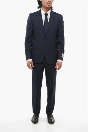 corneliani CC COLLECTION District Check REFINED Virgin Wool Suit