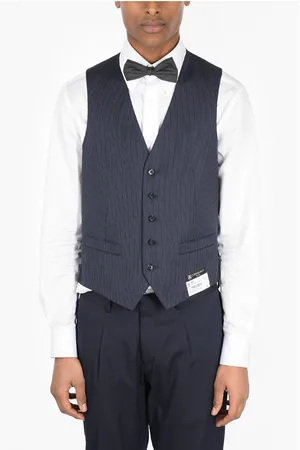 corneliani Pinstriped LEADER Virgin Wool Vest