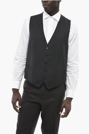 corneliani Extrafine Virgin Wool Vest with Flush Pockets