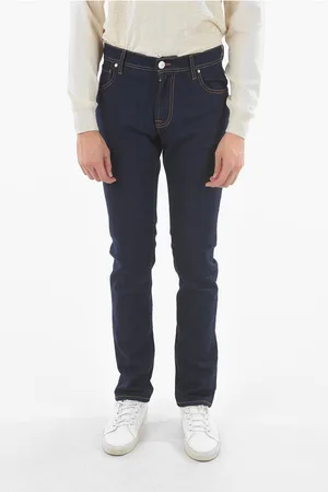 corneliani ID 5 Pocket Visible Stitching Slim Fit Denims