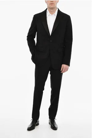 Dsquared2 Wool Blend Single Breasted Suit With Satin Lapel