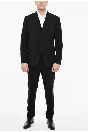 Dsquared2 Prinstriped Single Breasted 3 Pieces Suit With Flap Pockets
