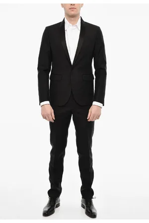 Dsquared2 Wool Blend Single Breasted Suit With Satin Shawl Lapel