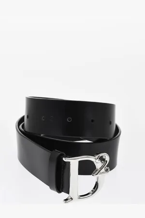 Dsquared2 Leather Belt with Logoed Anchor Buckle 40mm