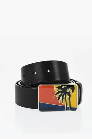 Dsquared2 Leather ALOHA SPIRIT Belt with Enamelled Buckle 35mm