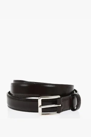 Dsquared2 Solid Color Brushed Leather Belt 25mm