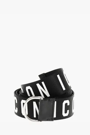 Dsquared2 Embossed Leather ICON Fabric Belt 40mm