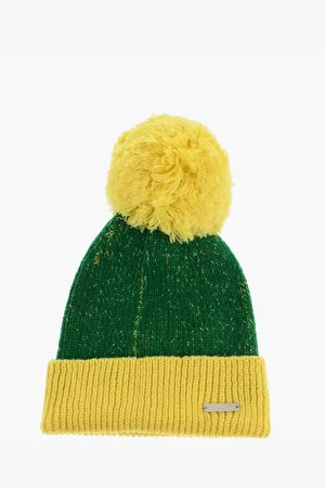 Dsquared2 Wool Blend Beanie with PomPon