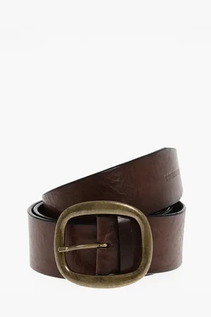 Dsquared2 Leather Belt with Brass Buckle 40mm