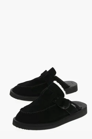 SUICOKE Padded Suede Leather Sabot