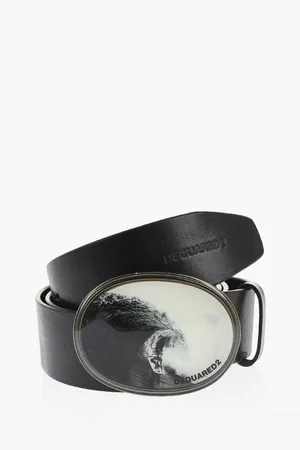 Dsquared2 Leather Belt with Metal Buckle 40mm