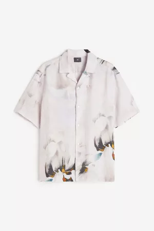 H&M Men Shirts - Relaxed Fit Linen Resort Shirt