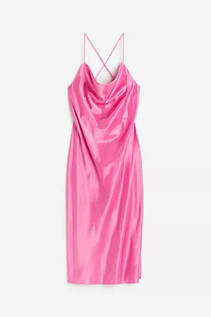 H&M Women Casual Dresses - Curvy Fit Draped Satin Dress
