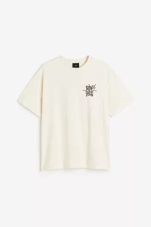 H&M Men T-Shirts - Relaxed Fit Printed T-shirt