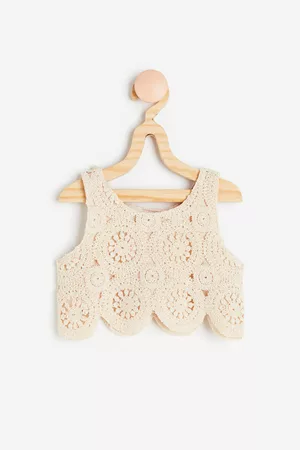 H&M Kids Crochet Tops - Crochet-look Lace Blouse