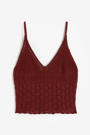 H&M Women Crochet Tops - Crochet-look Top