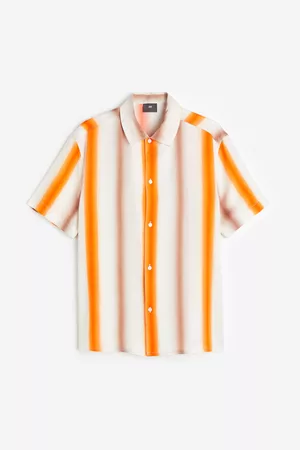 H&M Men Short sleeved Shirts - Regular Fit Short-sleeved Lyocell Shirt