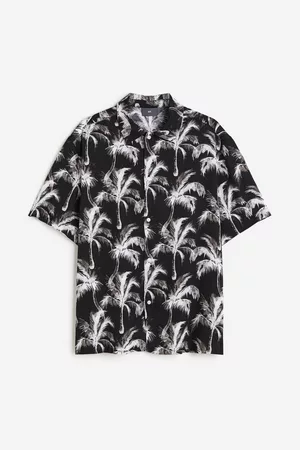 H&M Men Short sleeved Shirts - Regular Fit Short-sleeved Lyocell Shirt