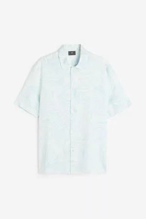 H&M Men Short sleeved Shirts - Regular Fit Short-sleeved Lyocell Shirt