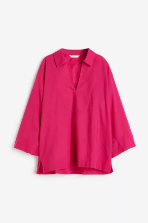 H&M Women Tops - Linen-blend Pullover Shirt
