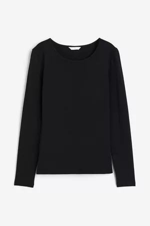 H&M Women Long Sleeved Shirts - Long-sleeved Jersey Top