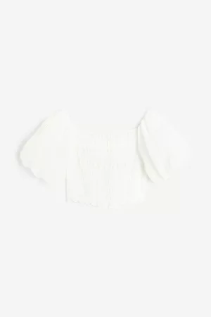 H&M Women Strapless Tops - Smocked Off-the-shoulder Top