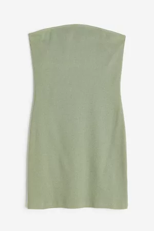 H&M Women Strapless Dresses - Ribbed Bandeau Dress