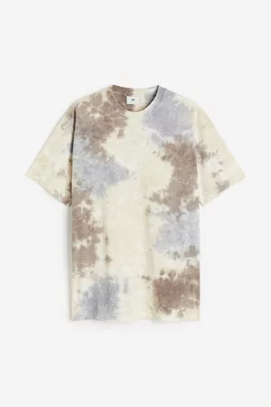 H&M Men T-Shirts - Relaxed Fit Patterned Cotton T-shirt