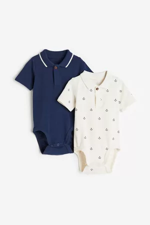 H&M Kids Tops - 2-pack Bodysuits with Collar