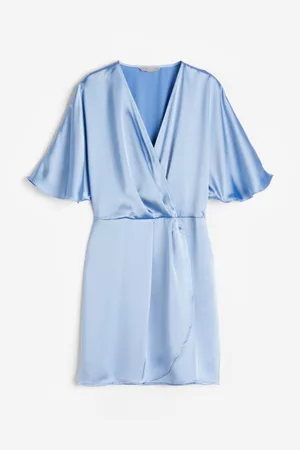 H&M Women Graduation Dresses - Satin Wrap-front Dress