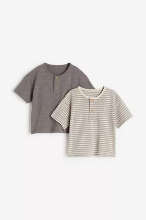 H&M Kids Blouses - 2-pack Cotton Henley Shirts