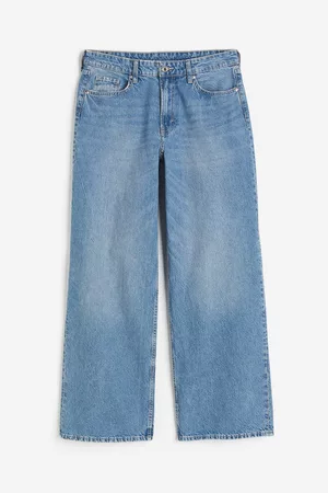 H&M Women Wide Leg Jeans - Curvy Fit Wide Regular Jeans