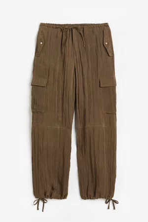H&M Women Cargo Pants - Drawstring-detail Cargo Pants