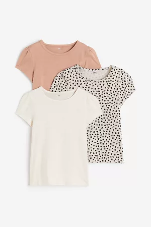 H&M Kids Tops - 3-pack Puff-sleeved Tops