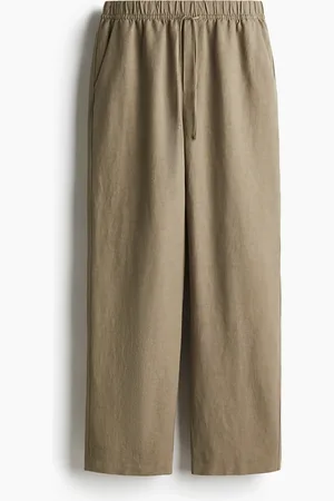 H&M Linen-Blend Drawstring Pants