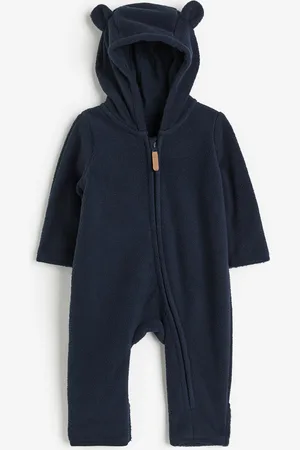 H&M Hooded Fleece Jumpsuit