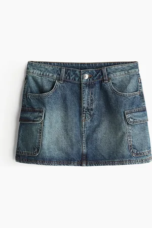 H&M Denim Cargo Mini Skirt