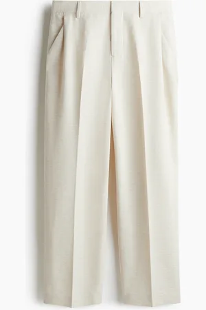 H&M Loose-Fit Linen-Blend Suit Pants