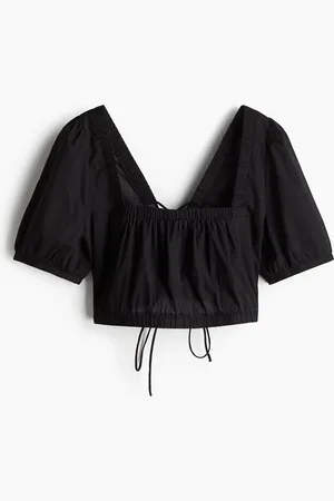 H&M Lacing-detail cotton blouse
