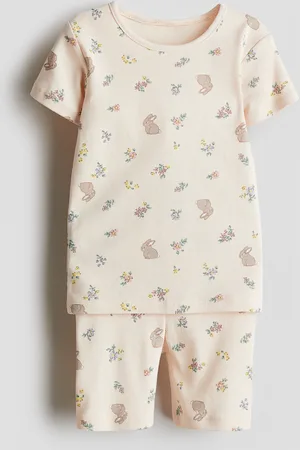 H&M Snug Fit Printed Cotton Pajamas