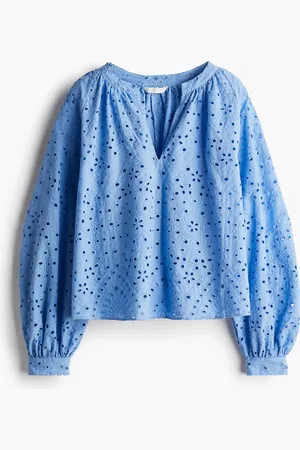 H&M Blouse with Eyelet Embroidery