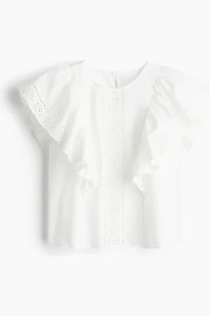 H&M Blouse with Eyelet Embroidery