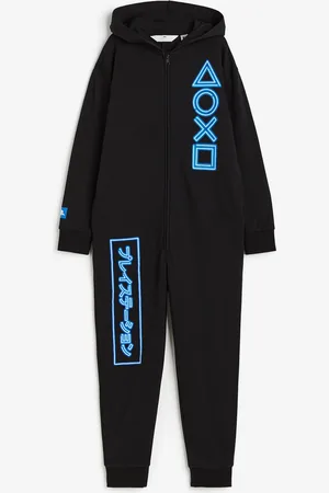 H&M Printed Sweatshirt Jumpsuit