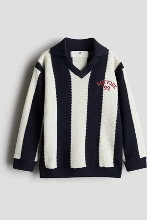 H&M Textured-Knit Polo Sweater