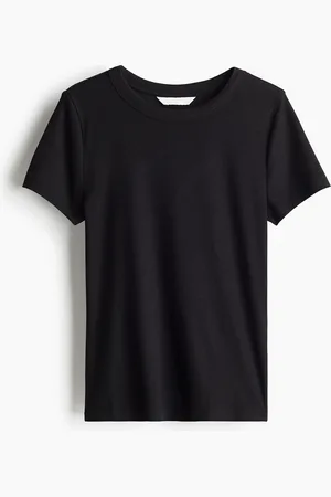 H&M Ribbed Modal-blend T-shirt